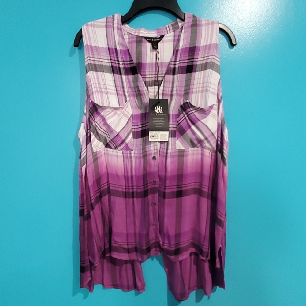 Flannel tank top